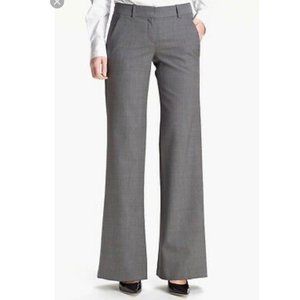 THEORY Heather Grey Wide Leg Trousers